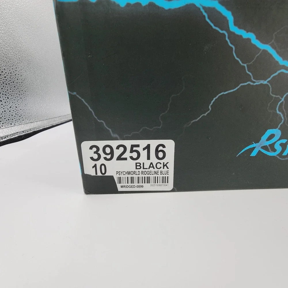 Lugz x Psychworld Ridgeline Chukka Boots Mens 10 Black & Blue Lace Up NEW in Box